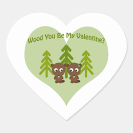 Hout Je bent een mijnenstooteraar Hart Sticker