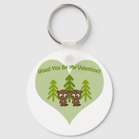 Hout Je bent mijn Valentijn Sleutelhanger (Voorkant)