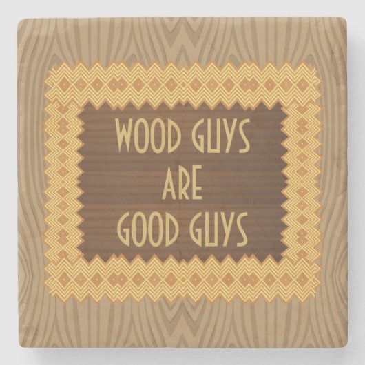Hout jongens zijn goede jongens timmerwerk stenen onderzetter (Voorkant)