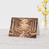 Hout Kaart (Gele Bloem)