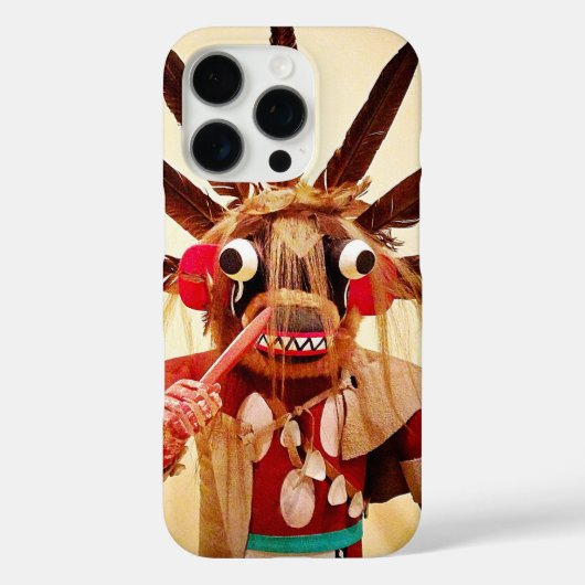 Hout kachina pop foto vet schattig grappig gezicht Case-Mate iPhone case (Achterkant)