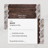 Hout & Kant geen Maaltijd RSVP Kaartje (Voorkant / Achterkant)