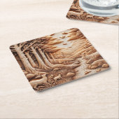 Hout Kartonnen Onderzetters (Schuin)