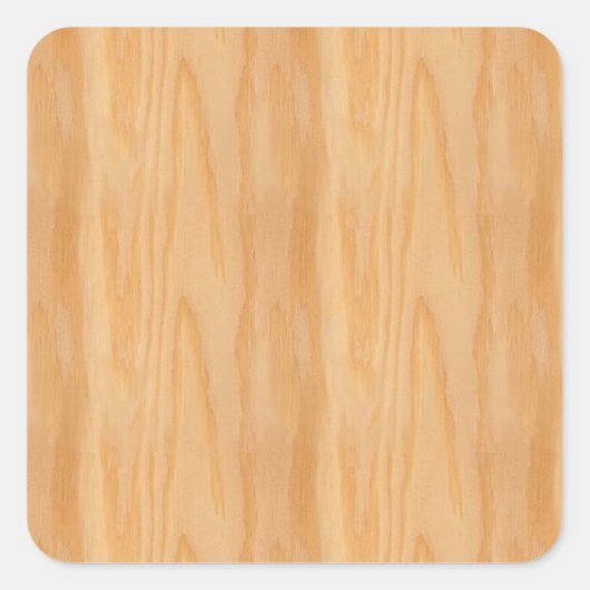 Hout Kijk blanco Trendy Elegant Sjabloon Vierkante Sticker (Voorkant)