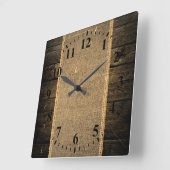  Hout Kijk Burlap Rustic Vierkante Klok (Hoek)