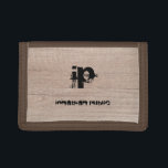 Hout Kijk Monogram Sjabloon Onderdruk Tekstnaam Drievoud Portemonnee<br><div class="desc">De Sjabloon van het hout de Verdrukte Naam van de Tekst van het Monogram Gevoelige Gepersonaliseerde Foto Wallet.</div>