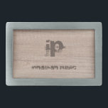 Hout Kijk Monogram Sjabloon Onderdruk Tekstnaam Gesp<br><div class="desc">Wood Look Monogram Sjabloon Distress Text Name Elegant Rectangle Belt Buckle.</div>