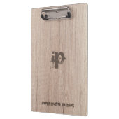 Hout Kijk Monogrammed Sjabloon Gepersonaliseerde k Klembord (Links)