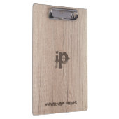 Hout Kijk Monogrammed Sjabloon Gepersonaliseerde k Klembord (Rechts)