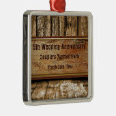 Hout kijk op persoonlijke ornament voor 5 jaar (Rechts)