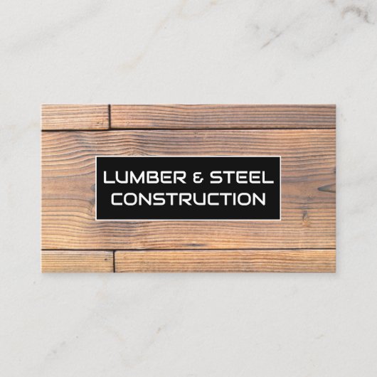 Hout | Kleur | Bouwblauwdrukken Visitekaartje (Voorkant)
