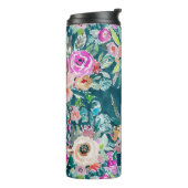 HOUT kleurrijke tropische Florence Waterverf CUSTO Thermosbeker (Gedraaid links)