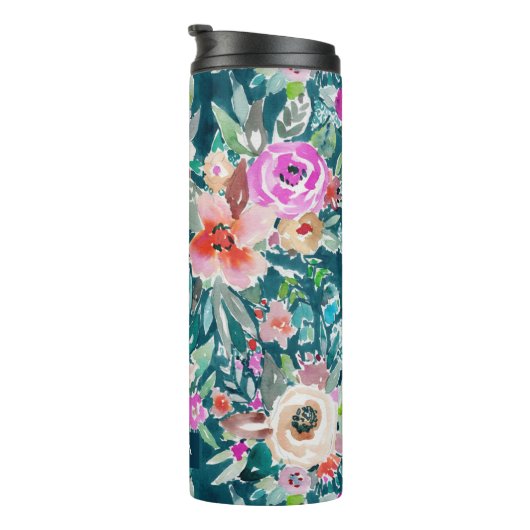 HOUT kleurrijke tropische Florence Waterverf CUSTO Thermosbeker (Geroteerd rechts)