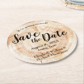 Hout Knippen met volledige namen Rustic Sla de dat Ronde Kartonnen Onderzetter (Gebogen)