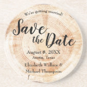 Hout Knippen met volledige namen Rustic Sla de dat Zandsteen Onderzetter (Voorkant)