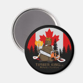 Hout Koning Logboek en Stenen Meubels Magneet (Voorkant / Achterkant)