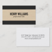 Hout/koolstof (druk) visitekaartje (Voorkant / Achterkant)