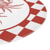 Hout krab met dambord snijplank (Hoek)