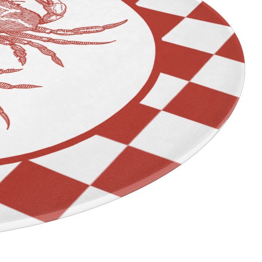 Hout krab met dambord snijplank (Hoek)