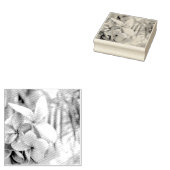 Hout Kunststempel Hawaiian roze en witte bloem Rubberstempel (Gestempeld)