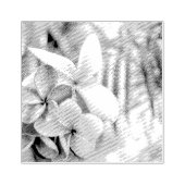 Hout Kunststempel Hawaiian roze en witte bloem Rubberstempel (Afrduk)