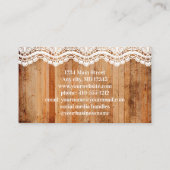 Hout Lace Rustic Country Feminine Visitekaartje (Achterkant)