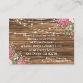 Hout, lampions en roze zwenkroem - ontvangst E Informatiekaartje (Achterkant)