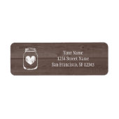 Hout land chique mason potje Retouradres labels (Voorkant)