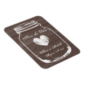 Hout land chique metselaar pot Save the date magne Magneet (Rechterzijde)