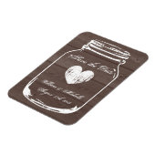 Hout land chique metselaar pot Save the date magne Magneet (Linkerzijde)