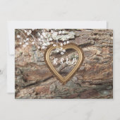 Hout, Landelijke Rustiek, Aangepaste RSVP, Reactie Kaart (Voorkant)