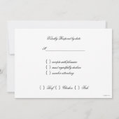 Hout, Landelijke Rustiek, Aangepaste RSVP, Reactie Kaart (Achterkant)