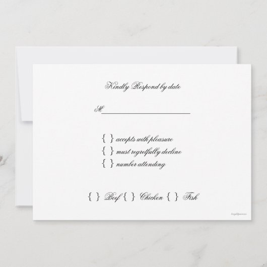 Hout, Landelijke Rustieke, Aangepaste RSVP, Reacti Kaart (Achterkant)