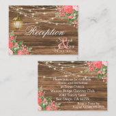 Hout, lantaarn en koraalbloem - Receptie Informatiekaartje (Voorkant / Achterkant)