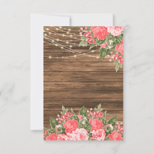 Hout, lantaarn en koraalbloem - Save the Date (Achterkant)