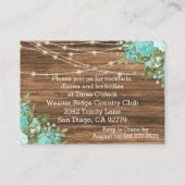 Hout, lantaarns en Blauwgroen bloem - Ontvangst Informatiekaartje (Achterkant)