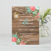 Hout, lantaarns en Blauwgroen, koraalriet Kaart (Staand voorkant)