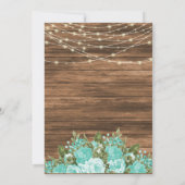 Hout, lantaarns en Blauwgroen Vloerhuwelijk Kaart (Achterkant)