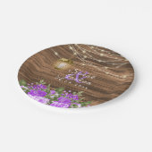 Hout, lantaarns en Paarse bloem Papieren Bordje (Gekanteld)