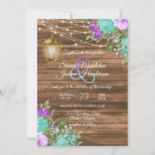 Hout, lantaarns en Paarse en Blauwgroen Vloerwonde Kaart (Voorkant)