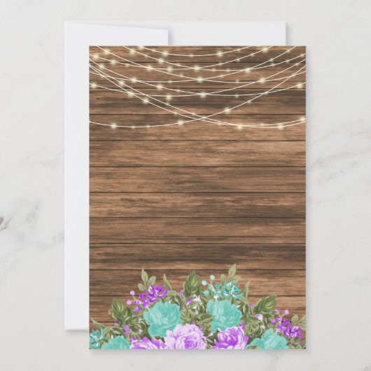 Hout, lantaarns en Paarse en Blauwgroen Vloerwonde Kaart (Achterkant)