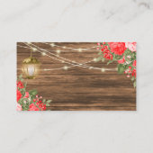 Hout, lantaarns en rode bloemen - Website Informatiekaartje (Achterkant)