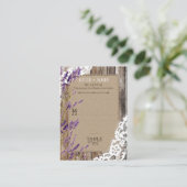 Hout Lavendel en Kant Rustieke Trouwplaats Kaarten Plaatskaartje (Staand voorkant)