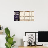 Hout leder medewerker van het maandblad poster (Thuiskantoor)