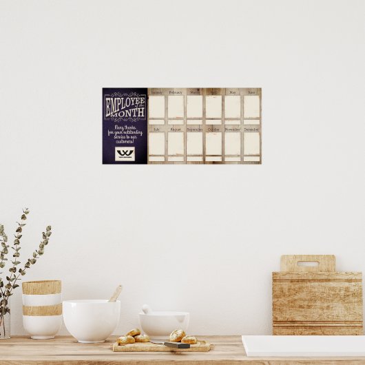 Hout leder medewerker van het maandblad poster (Keuken)