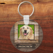 Hout Let Dog Memorial with Bone Sleutelhanger (Voorkant)