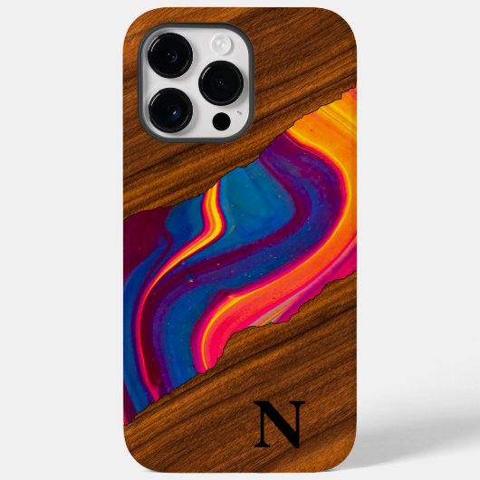 Hout Levendige Kleur Rivier Case-Mate iPhone Case (Achterkant)