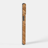 Hout: lichte houten latten iPhone 15 case (Rechterkant)