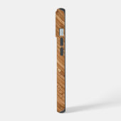 Hout: lichte houten latten iPhone 15 case (Linkerkant)