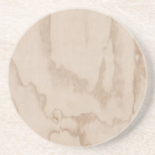 HOUT LICHTE PASTEL MARBLE Rustige Planten Zandsteen Onderzetter (Voorkant)